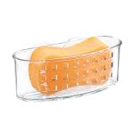 iDesign Clear Suction Sponge Holder for Kitchen & Bath