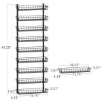 Adjustable 9-Tier Wall Mount Spice Rack