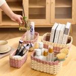 4PCS Handwoven Storage Baskets - Square Organizers
