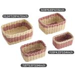 4PCS Handwoven Storage Baskets - Square Organizers