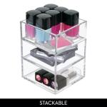 iDesign Clear Decorative Vanity Tray Organizer