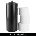 Matte Black Toilet Paper Holder for 3 Rolls