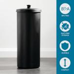 Matte Black Toilet Paper Holder for 3 Rolls