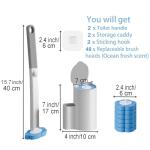 Ucaimao 2 Pack Toilet Brush with 48 Refills