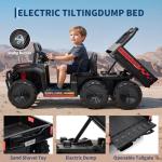Hetoy 24V Kids 2-Seater Dump Truck Car