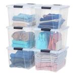 IRIS USA 40 QT Clear Plastic Storage Box 6-Pack