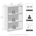 Furinno Reed 3-Tier Open Shelf Storage, White