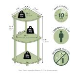 Furinno 3-Tier Corner Shelf for Storage and Display