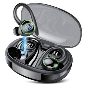 Bluetooth 5.3 Sport Wireless Earbuds with Noise Canceling