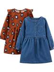 Carter's Baby Girls' 2-Pack Long-Sleeve Dresses