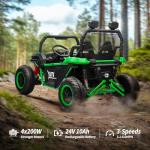 Hikiddo 24V Kids 4WD Electric UTV - Green