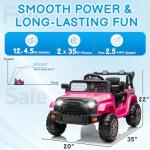 Winado 12V Kids Electric Ride-On Truck - Pink