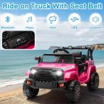 Winado 12V Kids Electric Ride-On Truck - Pink