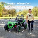 Hikiddo 24V Kids 4WD Electric UTV - Green