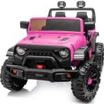 Outfunny 2-Seater Hot Pink Electric Car for Kids