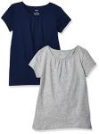Carter's Girl's 2-Pack Tee Shirt Set, Navy/Grey