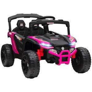 Qaba 12V Kids Electric Ride-On Car, Pink
