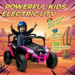 Qaba 12V Kids Electric Ride-On Car, Pink
