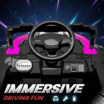 Qaba 12V Kids Electric Ride-On Car, Pink