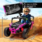 Qaba 12V Kids Electric Ride-On Car, Pink