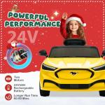 XCAR 24V Kids Electric Ride-On Car - Yellow
