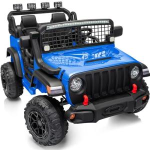 Outfunny 12V Blue Electric Ride-On Car for Kids