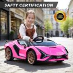 Lamborghini SIAN Kids Electric Ride-On Car - Pink