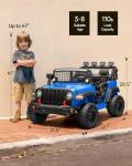 Outfunny 12V Blue Electric Ride-On Car for Kids