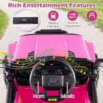 Costzon Pink Ride-On Truck with Detachable Trailer