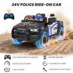 24V Kids' Electric Police Car with Remote Control