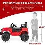 Kids 12V Ride-On Truck with Remote Control - Red