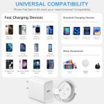 Fast Charging USB-C Charger for iPhone 17/16/15