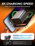 LISEN 69W Retractable USB C Car Charger
