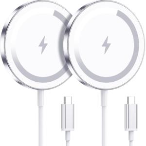 Magnetic Wireless Charger 2 Pack for iPhone & AirPods