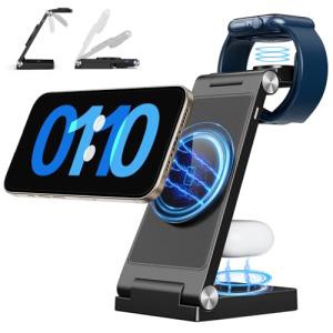 Traveling 3-in-1 Mag-Safe Fast Charger Station