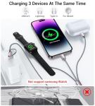 Temdan 3-in-2 USB C Cable for iPhone & Apple Watch