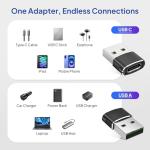 USB to USB-C Adapter for iPhone 17, 4 Pack