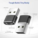USB to USB-C Adapter for iPhone 17, 4 Pack