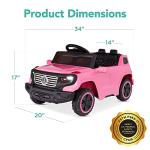 Kids 6V Ride-On Truck with Remote Control - Pink