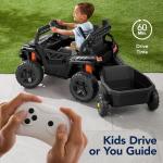 Kids 12V Electric Ride-On UTV with Trailer