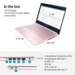 HP 14" Portable Laptop with Microsoft 365