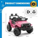 Hetoy 12V Kids Ride-On Truck with Remote Control
