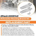 2 Pack Dishwasher Mounting Bracket for Whirlpool