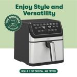 Bella 8 Qt Digital Air Fryer with TurboCrisp