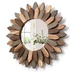 Honiway 12" Boho Sunburst Decorative Wall Mirror