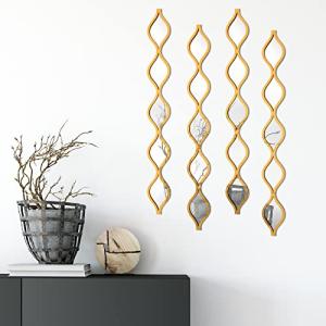 Qunclay Teardrop Mirror Wall Art Set - 4 Pcs