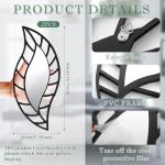 Roowest 2 Pcs Leaf Teardrop Wall Mirrors