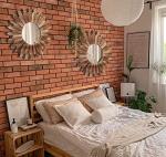 LOSOUR 2 Pack Boho Sunburst Wall Mirrors