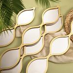 Qunclay Teardrop Mirror Wall Art Set - 4 Pcs