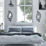 Roowest 2 Pcs Leaf Teardrop Wall Mirrors